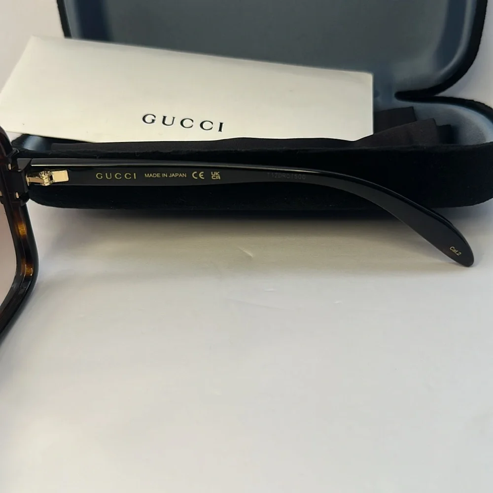 💯- New Authentic Gucci GG1066S 002 59 Havana Sunglasses